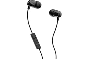 Skullcandy Jib Wired Earbuds with 3.5mm AUX Plug, Noise Isolating Fit, In-Line Microphone Call and Track Control, Convenient for Travel - Black