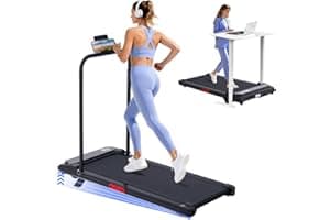 Electric Treadmills for Home with Incline, Walking Pad Treadmill with Handle Bar, 0.6-7.6MPH Portable Small Treadmills with Handles for Home Small Spaces, 3.0HP Walking Pad with Incline and 350LBS