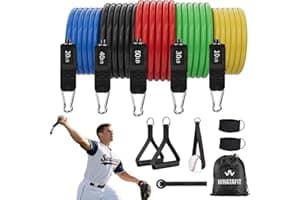 WHATAFIT Resistance Bands, Exercise Bands，Resistance Bands for Working Out, Work Out Bands with Handles for Men and Women Fitness, Strength Training Home Gym Equipment