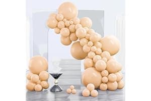 PartyWoo Nude Balloons 140pcs Different Sizes of 18 12 10 5 Inch Apricot Boho Fall Neutral Balloon Arch Kit Garland for Graduation Birthday Boy Baby Shower Theme Party Decorations Brown-F05