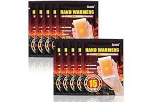 Hand Warmers Disposable - Up to 15 Hours of Heat - 10/50/100/200 Pack Super Long Lasting Air Activated Warmers, All Natural, Portable for Body, Hands & Toes - Odorless Hot Warmer Heater for Outdoor
