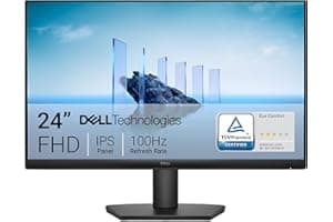 Dell 24 Monitor - SE2425HM - 23.8-inch Full HD (1920x1080) 16:9 100Hz Display, IPS Panel, 16.70 Million Colors, Anti-Glare, 1 HDMI / 1 VGA Port, TÜV Rheinland 3-Star*, Comfortview Plus - Black