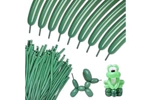 100pcs Sage Green 260 Balloons, Thickening Latex Green 260q Balloon for Animal Model, Long Twisting Balloons for Halloween Xmas Presents, Animal Shape, Birthdays Clowns. (Sage Green)
