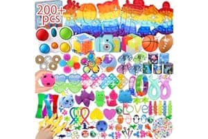 200 Pcs Party Favors for Kids, Fidget Toys Bulk, Birthday Gift Toys, Stocking Stuffers, Treasure Box Birthday Party, Goodie Bag Stuffers, Carnival Prizes, Pinata Filler for Classroom